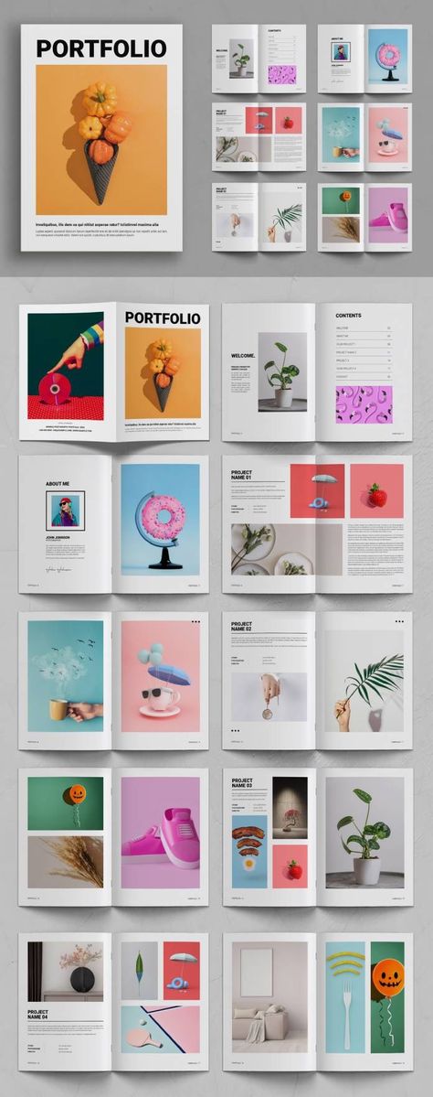 Download an Adobe InDesign Portfolio Template To Showcase Your Creativity Indesign Portfolio Template, Indesign Portfolio, Graphic Design Portfolio Layout, Portfolio Template Design, Portfolio Layout, Portfolio Template, Adobe Creative Cloud, Adobe Creative, Portfolio Templates