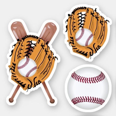 Scrap Booking Ideas, Baseball Birthday Cakes, Zazzle Stickers, Baseball Cake, Baseball Mitt, Baseball Party, Tennis Gifts, Baseball Birthday, Baseball Games