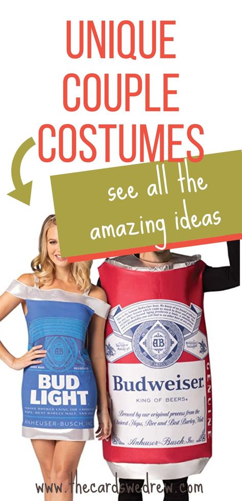 Alcohol Themed Halloween Costumes, Liquor Halloween Costumes, Wine Halloween Costume, Couples Halloween Party, Alcohol Halloween Costumes, Beer Halloween Costumes, Unique Couples Costumes, Halloween Couples Costumes, Halloween Couples