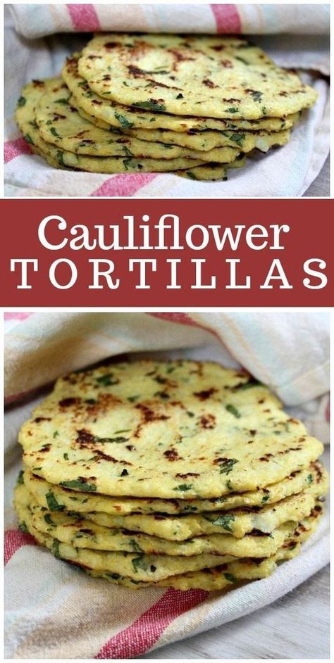 Resep Vegan, Cauliflower Tortillas, Glutenfri Baking, Carb Alternatives, Resep Diet, Tortilla Recipe, India Food, Diet Vegetarian, Cauliflower Recipes