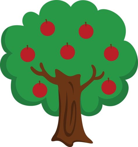 single simple Apple Tree Vector Clipart, Clipart, #Vector, #Tree, #Ad Tree Vector, Tree Clipart, Vector Clipart, Apple Tree, Tortoise, Adobe Illustrator, Minnie Mouse, Mario Characters, Clip Art