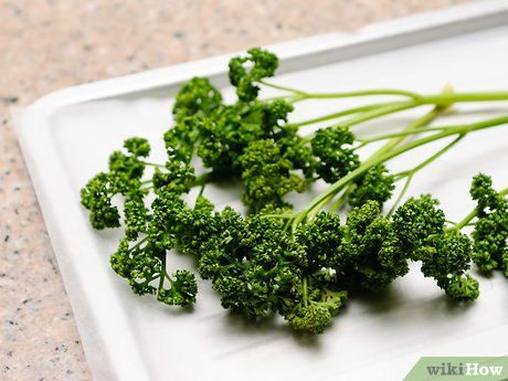 6 Ways to Preserve Fresh Parsley - wikiHow Freezing Parsley, Store Fresh Herbs, Indoor Drying, Preserving Herbs, Long Term Storage, How To Store, Smell Fresh, Freeze Drying, Chicken Pasta