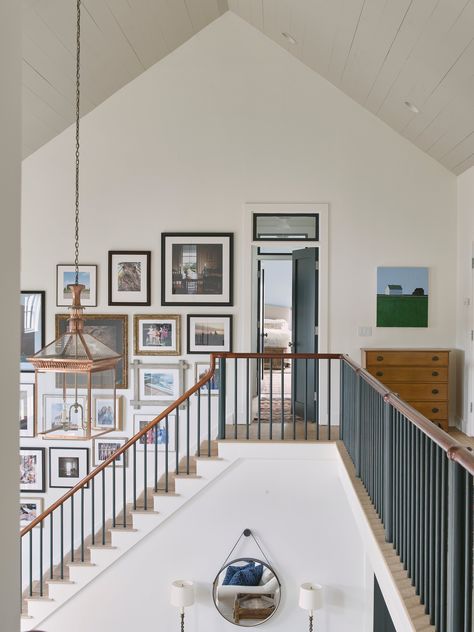 Oyster Bay Beach House by Hendricks Churchill | 1stDibs Heide Hendricks, Eclectic Staircase, Hendricks Churchill, Oregon Beach House, Foyer Staircase, Farmhouse Renovation, Party Barn, Oyster Bay, Traditional Houses