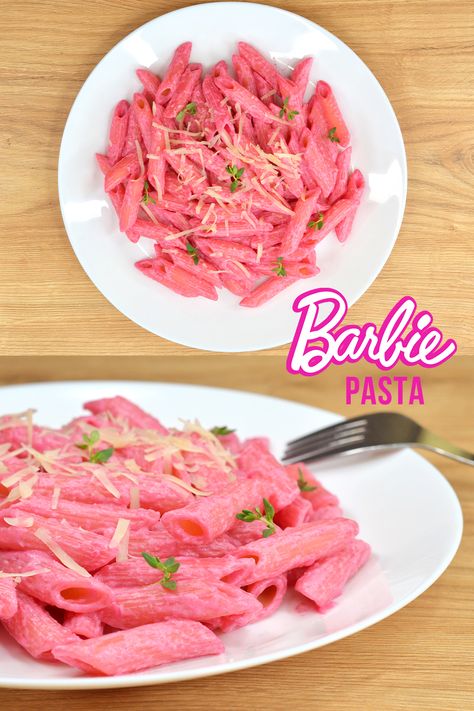 Save this Barbie Pasta recipe and cook it for your Barbie movie party - wow effect guaranteed! 😍 #barbiemovie #barbiestyle #barbie #barbieparty 🍝 00:14 Barbie pasta Durum pasta Baked beets - 100 g Cream cheese - 2 tbsp Olive oil - 1-2 tbsp Salt - to taste Vegetable milk or cream - 100-150 ml Barbie Lunch Ideas, Barbie Birthday Food, Barbie Movie Party, Barbie Birthday Party Games, Baked Beets, Barbie Pasta, Slumber Party Foods, Pink Party Foods, Pink Eggs