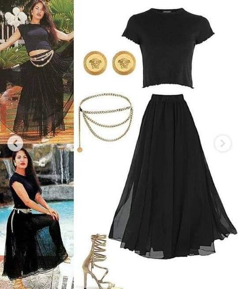 Selena Quintanilla Outfits, Selena Quintanilla Fashion, Chola Style, Selena Q, Selena Quintanilla Perez, T Dress, Selena Quintanilla, Fantasy Dress, Fashion Tv