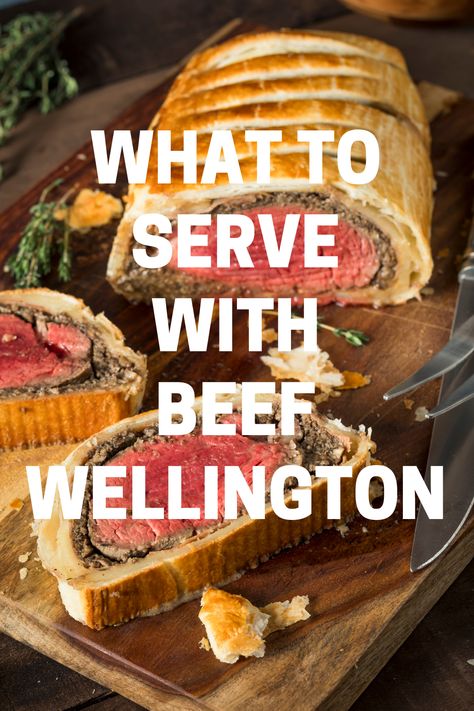 Beef Wellington Menu Dinners, Beef Wellington For Two, Sides To Go With Beef Wellington, Wellington Beef Recipe, Beef Wellington Recipe Individual, Beef Wellington Recipes, Gravy For Beef Wellington, Smoked Beef Wellington, Beef Wellington Christmas Dinner