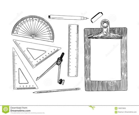 Stationary Sketch, School Equipment, Texture Drawing, Egg Drop, Stationary Supplies, Object Art, Ayat Alkitab, Hand Draw, Sketches Simple