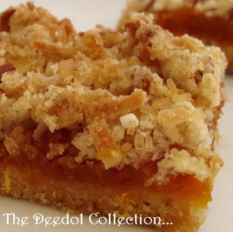 Granny's Old Fashioned Apricot Bars.... https://grannysfavorites.wordpress.com/2017/06/03/grannys-old-fashioned-apricot-bars/ Jam Squares Recipes Apricot, Apricot Coconut Crumble Bars, Apricot Crumble Bars, Dried Apricots Recipes, Apricot Bars Recipe, Dried Apricot Recipes, Apricot Crumble, Apricot Dessert, Apricot Bars