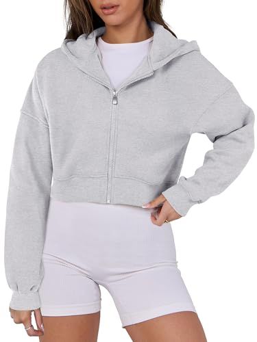 ANRABESS Womens Zip Up Crop Hoodie Sweatshirts 2024 Fall Trendy Long Sleeve Cropped Jacket Top Teen Girls Preppy Clothes Cropped Zip Up Hoodie, Cropped Zip Up, Hoodie Girl, Crop Jacket, Cropped Hoodie, New Wardrobe, Preppy Outfits, Zip Hoodie, Jacket Tops