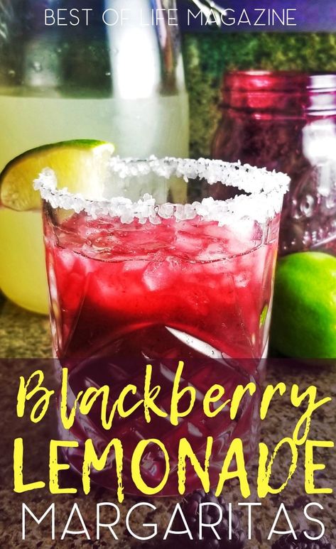 These blackberry lemonade margaritas are full of flavor, but not too sweet, making them the perfect go to cocktail for any afternoon or happy hour. Blackberry Margarita Recipe | Lemonade Margarita Recipe | Summer Margarita Recipe | Tequila Cocktail Recipe #margaritas #cocktails #tequila #recipes Lemonade Margarita Recipe, Rhubarb Liqueur, Blackberry Margarita Recipe, Recipe Lemonade, Lemonade Margarita, Tequila Recipes, Summer Margaritas, Cocktails Tequila, Blackberry Cocktail