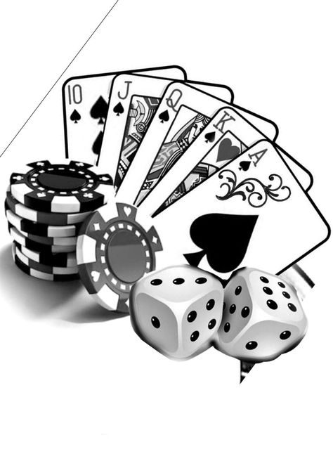 Card And Dice Tattoo Design, Gambling Tattoo Design, Poker Tattoo Ideas, Poker Chips Tattoo, Gambling Tattoo Ideas, Tattoo Casino, Chip Tattoo, Poker Tattoo, Casino Tattoo