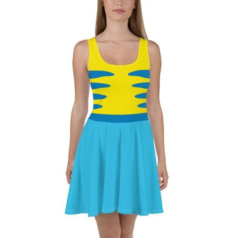 Flounder Costume, Captain Marvel Costume, Mermaid Costumes, Pink Skater Dress, Disney Inspired Fashion, Skater Style Dress, Disney Bounding, Disney Bound Outfits, Costume Women