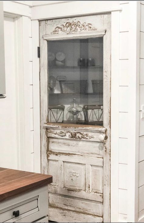 Vintage Pantry Door, Rustic Pantry Door, Pantry Door Ideas, Rustic Pantry, Vintage Pantry, Kitchen Pantry Doors, Farmhouse Pantry, Pantry Remodel, Pantry Doors