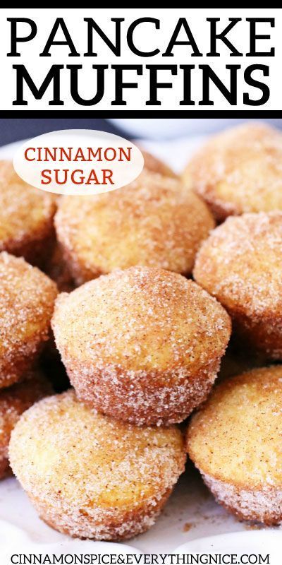 Cinnamon Sugar Pancakes, Pancakes Kids, Pancake Protein, Muffins Cinnamon, Mini Pancake Muffins, Brunch Pancakes, Cinnamon Sugar Muffins, Breakfast Kids, Portable Breakfast