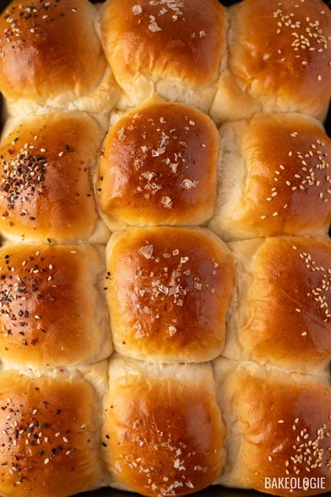 Japanese Milk Buns | bakeologie Japanese Milk Bread Rolls, Tangzhong Method, Milk Bread Rolls, Golden Japanese, Milk Buns, Savory Baked Goods, Cake Batter Cookies, Japanese Milk Bread, Baking Conversions