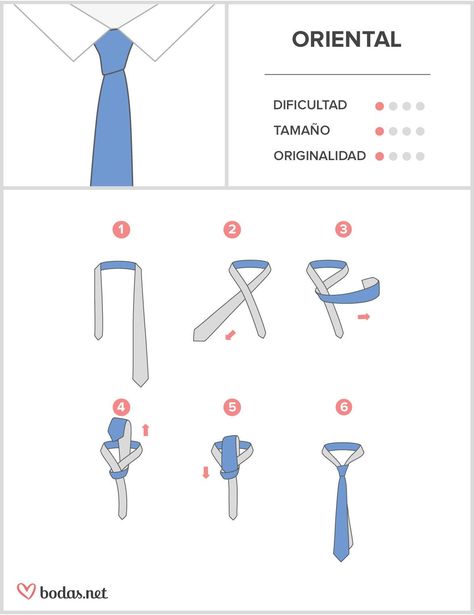 En esta completa guía te explicamos, paso a paso, cómo hacer nudos de corbata (y pajarita). Variadas propuestas para que encuentres la que mejor encaja con tu estilo y personalidad. Atrévete, prueba… ¡y triunfa el día de la boda o cuando tú quieras! #bodasnet #infografiabodas #infografiadeboda #corbatanovio #nudoscorbatanovio #consejoscorbatanovio #comohacernudocorbatanovio #tutorialcorbatanovio #corbatanovioboda #corbatanoviobodatrajeazul Tie Knots Men, Simpul Dasi, Tie A Necktie, Gentleman Rules, Chrome Web, Origami Design, Men Style Tips, Fashion Hacks Clothes, Tie Knots