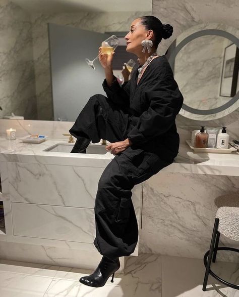 Tracy Ellis Ross Style, Tracee Ellis Ross Style, Tracee Ellis Ross Fashion, All Black Fashion, Tracee Ellis Ross, All Black Outfit, Style Crush, Black Outfit, Style Icon