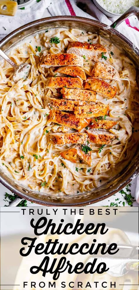 Popular Dinner Recipes Top 10, Pasta Alfredo Receta, Fetuchini Alfredo, Fettucini Alfredo Recipe, Fetuccini Alfredo, Pasta Fettuccine, Fettuccine Recipes, Chicken Fettuccine Alfredo, The Food Charlatan