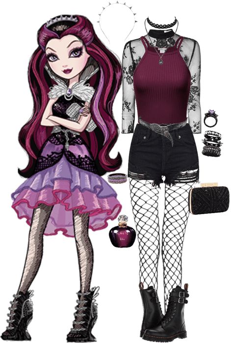 Ever After High Cosplay, Raven Ever After High, Raven Queen Ever After High, Raven Queen, Queen Aesthetic, Queen Outfit, Character Inspired Outfits, Punk Scene, Scene Fashion