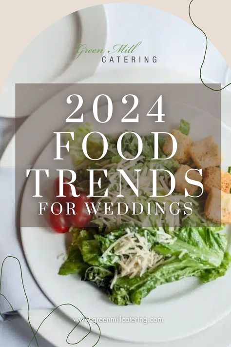 Are you planning your wedding menu for 2024? Check out the latest food trends on our blog for some delicious ideas! Find out how to impress your guests with Green Mill Catering's unique and tasty dishes. Wedding Food Ideas Dinner Catering, Wedding Dinner Menu Ideas, Wedding Menu Ideas Food, Creative Wedding Food, Catering Menu Ideas, Wedding Catering Ideas, Wedding Menu Ideas, Wedding Food Ideas, Luncheon Menu