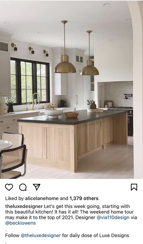 White Oak Kitchen Cabinets, White Oak Kitchen, Oak Kitchen Cabinets, Farmhouse Kitchen Design, Oak Kitchen, Kitchen Inspiration Design, Girl Standing, Updated Kitchen, Wood Kitchen