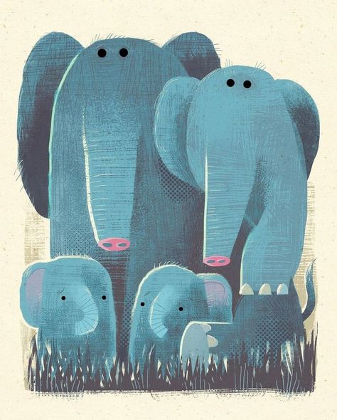 "Blue Elephants", illustrated by @garethlucasart 🌻💙 Elephant Silhouette, Kids Canvas Art, Baby Illustration, Ipad Drawings, Kids Canvas, Children's Picture Books, Blue Elephants, Mini Drawings, Elephant Baby