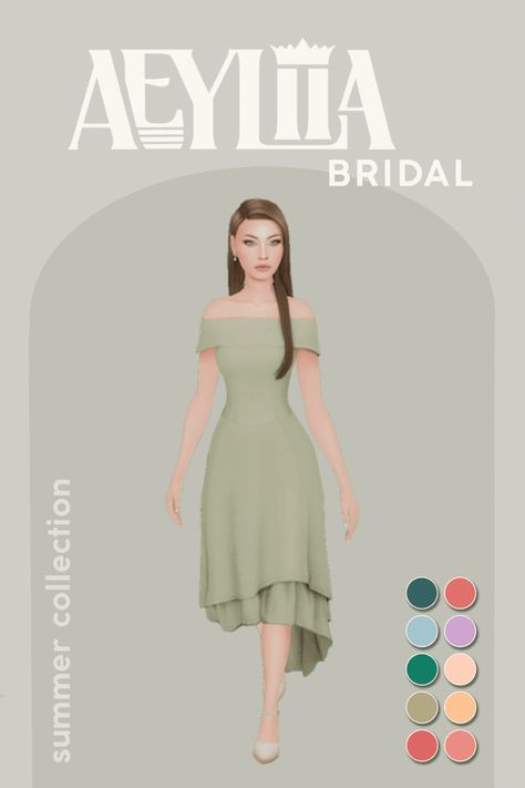 AEYLIIA BRIDAL | 2024 Summer Bridesmaid Collection | Patreon Summer Bridesmaids, Maid Of Honour Dresses, Maid Of Honor, Summer Collection, Sims 4