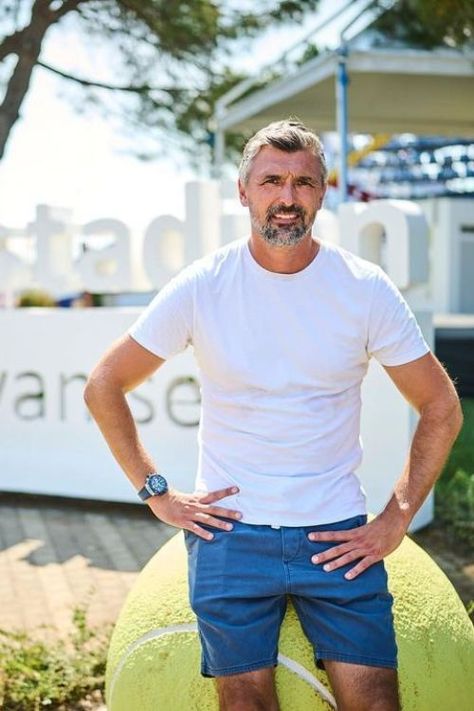 Goran Ivanisevic Wife Nives Ivanisevic: Novak Djokovic Coach Family Goran Ivanisevic, Professional Tennis Players, Tennis Coach, Tennis Tournaments, Tv Personality, Play Tennis, Tv Host, Grand Slam, Baby Boy Names