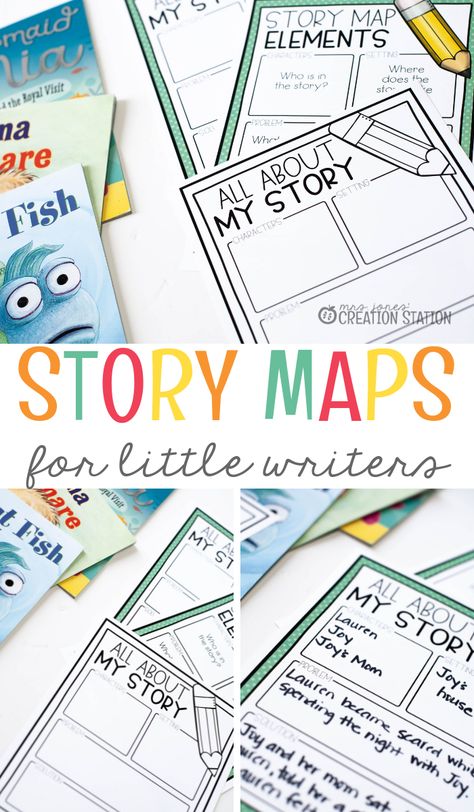 1st Grade Story Elements, How To Teach Story Elements, How To Write A Story For Kids, Story Writing For Kids, Elements Of A Story, Story Workshop, Writing Kindergarten, Story Maps, Preschool Program