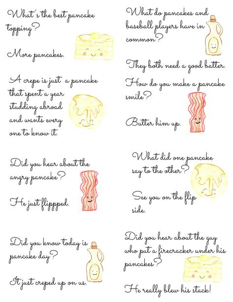 Pancake Tuesday Party: Free pancake printable decorations, invite, and pancake jokes, and a pancake buffet with topping ideas. Pancake Tuesday Ideas, Pancake Bingo, Pancake Party Decorations, Pancake Party Ideas, Pancake Jokes, Pancake Buffet, Fat Tuesday Paczki, Seminary Graduation, Shrove Tuesday Pancakes