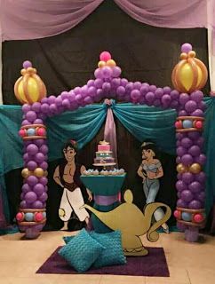 40 ideas para decorar fiesta de la princesa Jazmin Alladin Birthday Party Decorations, Princess Jasmine Party Decorations, Aladdin Baby Shower Ideas, Aladdin Party Decorations, Aladdin Birthday Party Decoration, Aladdin Wedding Theme, Cinderella Birthday Party Invitations, Princess Jasmine Party, Arabian Party