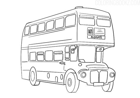 Double-Decker Bus Coloring Page - Red London Bus - Coloring Books #bus #autobus #buscoloring #buscoloringpage #buscoloringpages #dubledecker #dubledeckerbus #buscoloringbook #buscoloringbooks #coloringpage #coloringpages #coloringbook #coloringbooks #busarts #adultcoloring London Bus Tattoo, Double Decker Bus Tattoo, Double Decker Bus Drawing, London Bus Drawing, Bus Coloring Page, English Kindergarten, Double Deck Bus, Bus Drawing, Inktober 2024