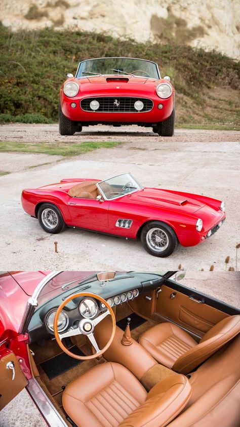 Classic Ferrari Vintage, Ferrari 250 Gt California, 250 Gt California, 1960 Ferrari, Ferrari 250 Gt Swb, 250 Gt Swb, Ferrari Vintage, Classic European Cars, Fantasy Cars