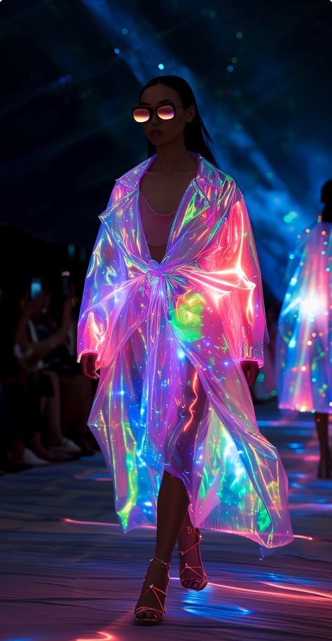 Galactic Aesthetic Outfit, Galaxy Outfit Aesthetic, Galactic Outfit Ideas, Space Inspired Outfits, Spacecore Outfits, Space Fashion Futuristic, Space Aesthetic Outfit, Sci Fi Outfit, Holographic Dress