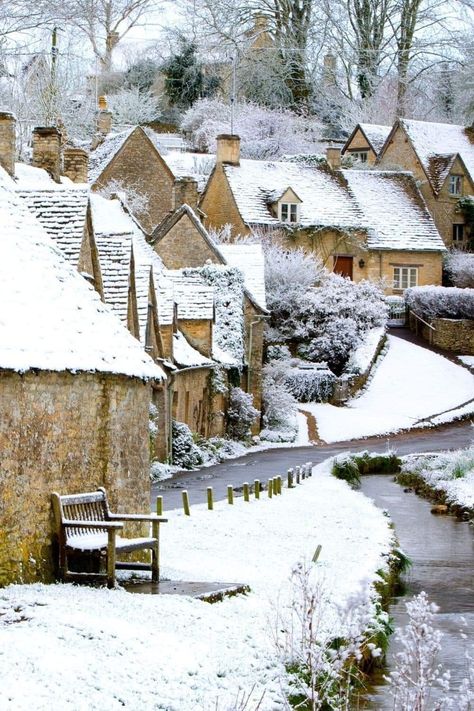 Arlington Row, Uk Winter, Winter Scenery, The Cotswolds, Winter Beauty, Snow Scenes, Winter Wonder, English Countryside, Winter Aesthetic