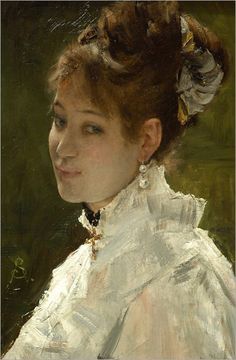 Portrait of a Lady 1879 by Pierre Auguste Cot James Ensor, Alfred Stevens, William Adolphe Bouguereau, 19th Century Paintings, Pastel Portraits, Pierre Auguste, Contemporary Portrait, Expressionist Art, Best Portraits