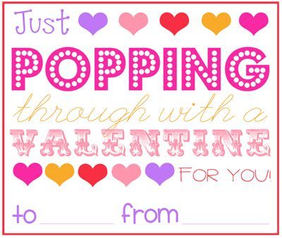 Valentines Popcorn, Popcorn Printable, Popcorn Valentine, Popcorn Ball, Popcorn Treat, Popcorn Bag, Valentines Printable, Our Best Bites, Free Popcorn