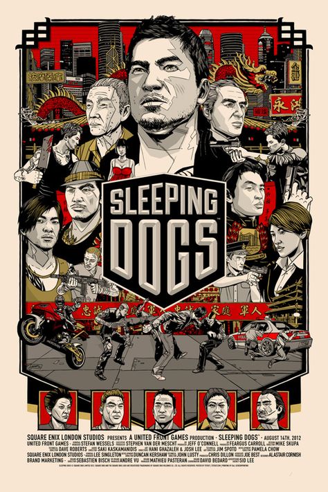 Sleeping Dogs Game, Korean Baby Names, Mafia Wallpaper, Launch Campaign, Video Game Posters, Saints Row, Dog Branding, Dog Poster, Watch Dogs