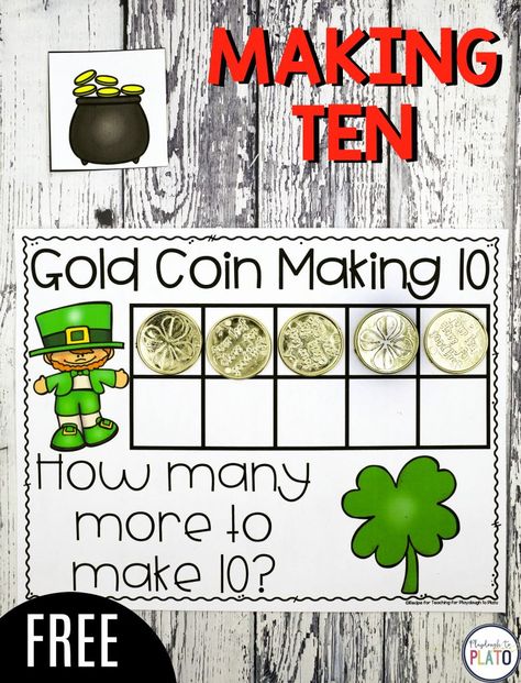 St Patricks Day Centers Preschool, March Centers Kindergarten Free, St Patrick’s Day Math Activities, St Patricks Day Kindergarten, March Kindergarten Activities, March Math Centers, St Patricks Activities, Leprechaun Activities, March Ideas