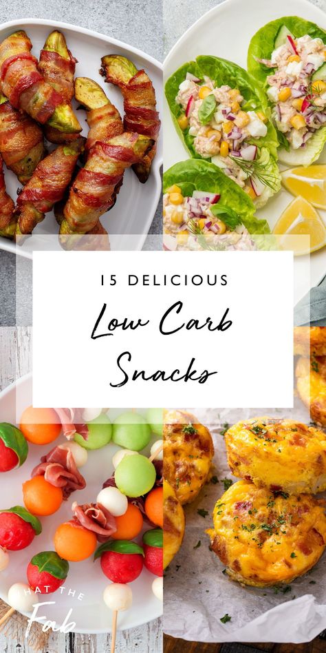 Who says you have to sacrifice flavor to reduce your daily carb intake? One of the most common misconceptions about eating low-carb is that you’re stuck eating boring, bland foods. These quick and easy low carb snacks are so delicious you won’t even notice they’re low-carb.  low carb snacks, low carb snacks on the go, low carb snack recipes Lower Carb Snacks, Starting Low Carb Eating, Low Carb Filling Snacks, Low Carb Meals And Snacks, Foods Without Carbs, No Carb Snacks Easy, Keto Snacks Easy On The Go, Low Carb Party Snacks, Lowest Carb Foods