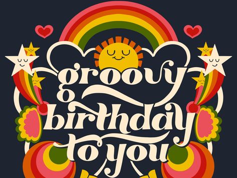 Groovy Birthday To You by Jonna Isaac Groovy Happy Birthday, Groovy Birthday, Birthday Captions, Boho Party, Happy Birthday Images, Birthday Images, Love People, Happy Birthday Cards, Birthday Greetings