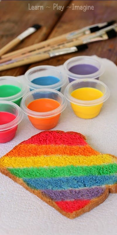 Rainbow Toast, Homemade Paint, Star Kids, Rainbow Food, School Holiday, Boredom Busters, Bright Star, Fun Kids Food, Edible Art