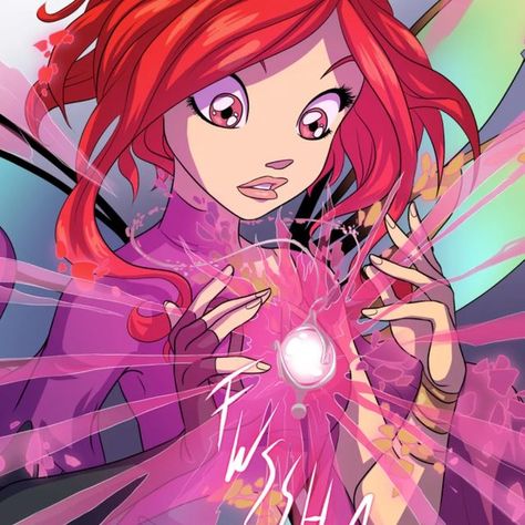 Witch Comic, Winx Club Art Fanart, Winx Club Flora Fanart, Techna Winx Club Fanart, Winx Club Transformations Fanart, Pink Haired Witch Art, W.i.t.c.h Fanart, Witch Series, Cartoon Drawing Tutorial