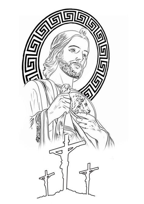 St. Jude Tattoo, Jesus Drawing, St Judas, Aztec Drawing, Big Cat Tattoo, Hood Wallpapers, Graffiti Tattoo, Tattoo Outline Drawing, Chicano Art Tattoos