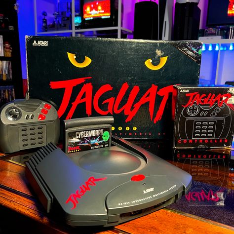 In the early 90s, magazine ads made the #Atari #Jaguar look like SPACE AGE technology compared to the 16 bit SNES and Genesis consoles. Too bad the library just isn't that great. 😿 Alien vs. Predator is P good though. At least there's that. 👽 #atari #atarijaguar #jaguar #gamingmemories #gamingculture #gamingfamily #gamingstuff #gamerslifestyle #retro #retrogaming #retrogames #nostalgia #80s #90s #videogames #videogamecollector #videogamecollection #videogamecollecting #retrogamer Nostalgia 80s, 90s Magazine, Atari Jaguar, Setup Gamer, Video Game Collection, Nintendo Sega, Video Game Systems, Classic Video, Alien Vs Predator