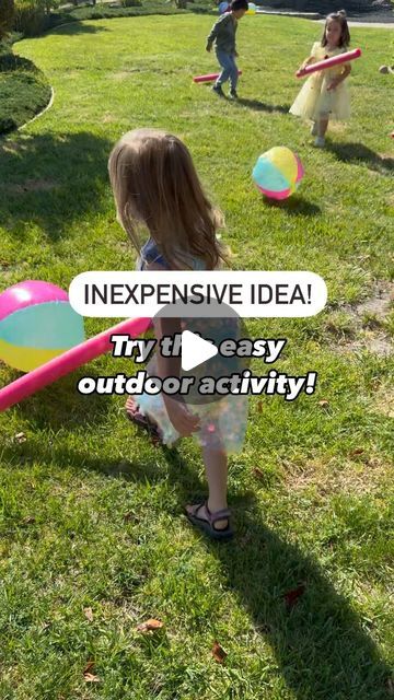 Kristina Buskirk | Toddler Approved on Instagram: "INEXPENSIVE ACTIVITY IDEA! You don’t need to spend tons of money this summer to have fun with your kids!

Save this post! Follow for more easy ideas ☀️⛱️😎

WHAT YOU NEED:
- Beach ball 
- Pool noodles (cut in half)

There are so many ways to play with these cheap outdoor tools that kids always get excited to use! 

This is fun for kids of ALL AGES, not just toddlers and preschoolers! 

SHARE YOUR IDEAS!
What are some other inexpensive outdoor summer activities on your list to try this year? Tell me in the comments 👇🏼👇🏼" Easy Toddler Outdoor Activities, Fun Summer Activities For Kids Outdoors, Summer Pictures For Kids, Easy Outdoor Games For Kids, Outdoor Preschool Activities, Fun Outdoor Games For Kids, Outdoor Toddler Activities, Outdoor Summer Activities For Kids, Fun Outdoor Activities For Kids