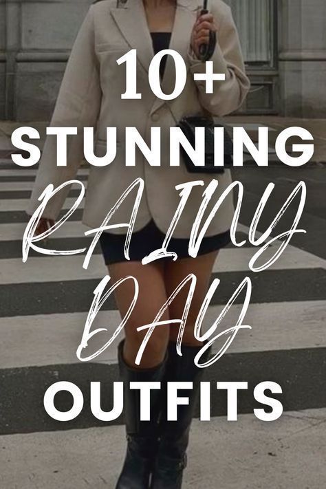 Rainy Day Office Outfit, Rainy Day Work Outfit, Rainy Weather Outfits, Rainy Day Outfits, Stylish Umbrella, Boots And Leggings, Trendy Outfit Ideas, Beige Trench Coat, Monochrome Outfit