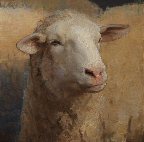 Lamb Oil Painting, Sheep Oil Painting, Mediterranean Paintings, Goat Paintings, Sheep Drawing, Animal Paintings Acrylic, Cow Illustration, Sheep Paintings, Sheep Art