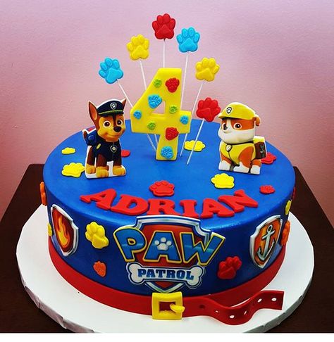 Paw Patrol Birthday Cake Boys, Gateau Harry Potter, Toddler Birthday Cakes, Paw Patrol Birthday Theme, Paw Party, Paw Patrol Birthday Cake, Cars Birthday Cake, Birthday Cake Flavors, 3rd Birthday Cakes