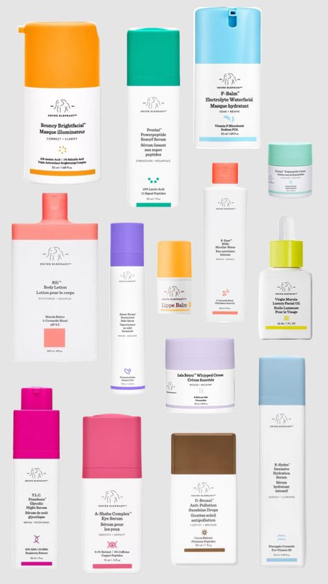 drunk elephant Drunk Elephant Aesthetic, Elephant Aesthetic, Products For Glowing Skin, Preppy Makeup, Minimalist Skincare, Drunk Elephant Skincare, Natural Face Skin Care, Sephora Skin Care, Perfect Skin Care Routine